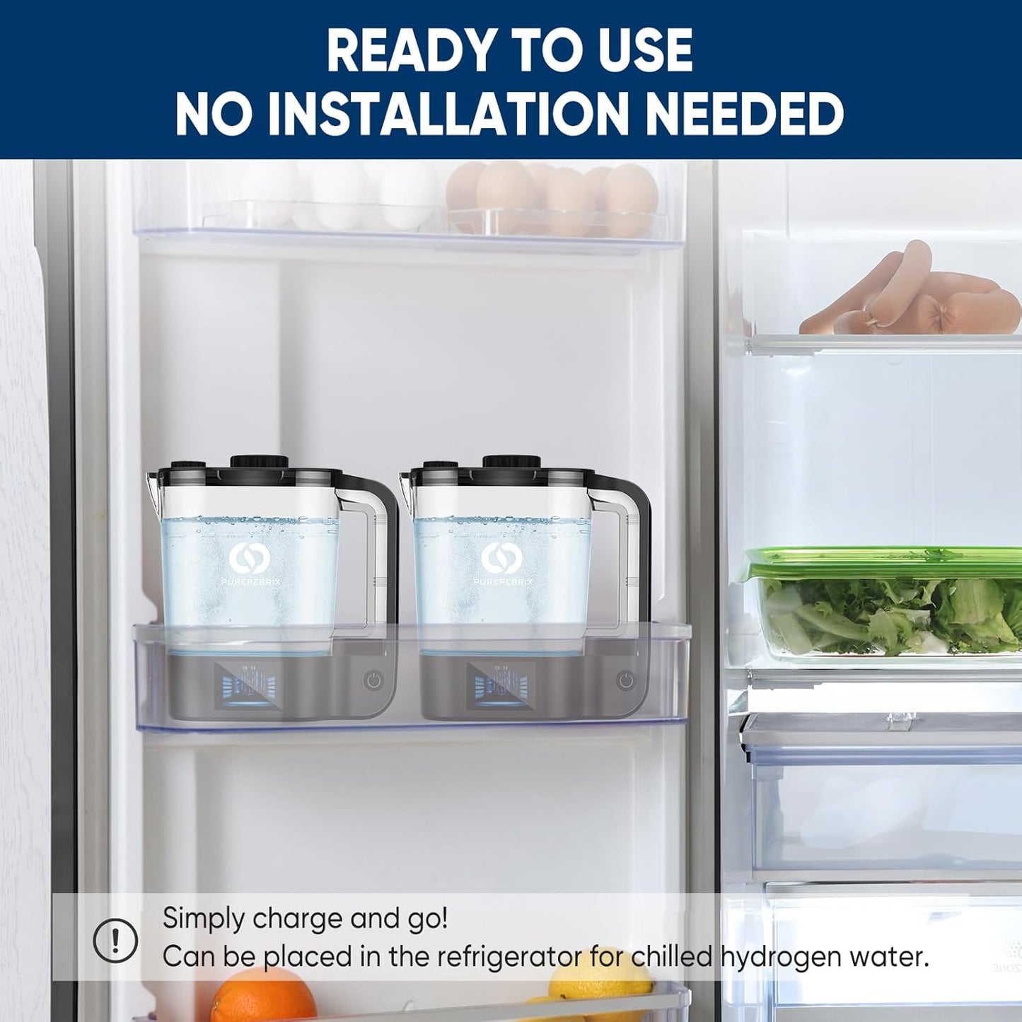 72 Ounces Hydrogen Water Ionizer Pitcher Generator Machine丨3000 PPB PUREPEBRIX® - PUREPEBRIX