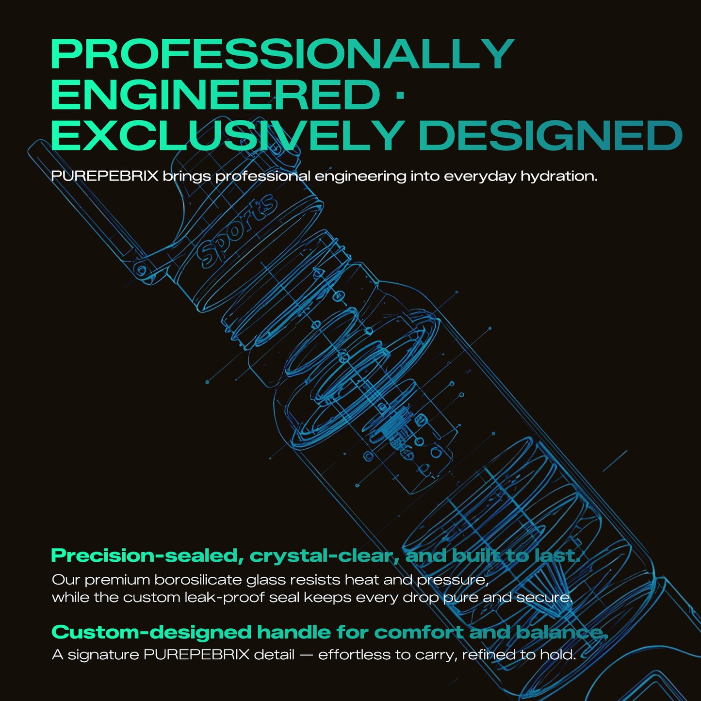 Glass Hydrogen Water Bottle Generator X100