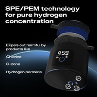 PUREPEBRIX L100 glass hydrogen water bottle generator - features closeup