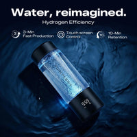 PUREPEBRIX L100 glass hydrogen water bottle generator - side angle