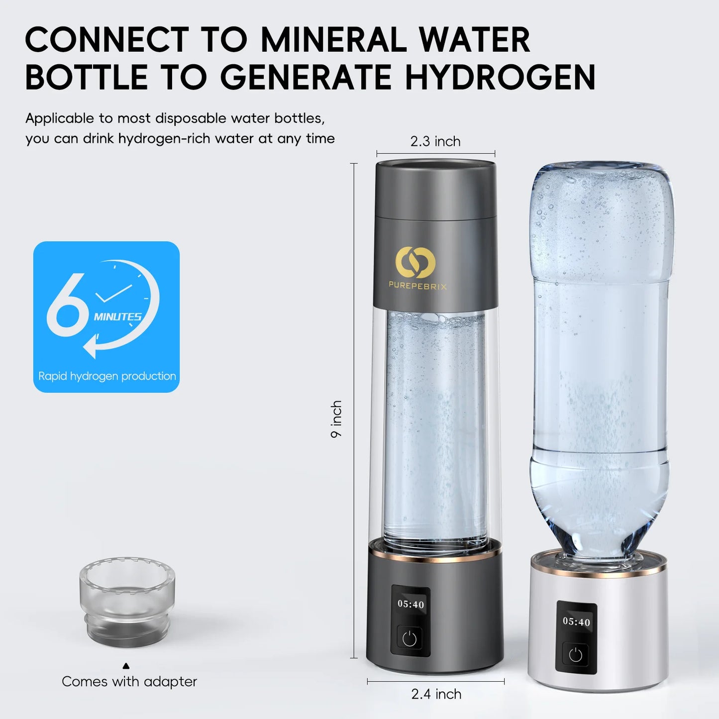 Hydrogen Water Bottle Generator H4000丨Up To 6360 PPB