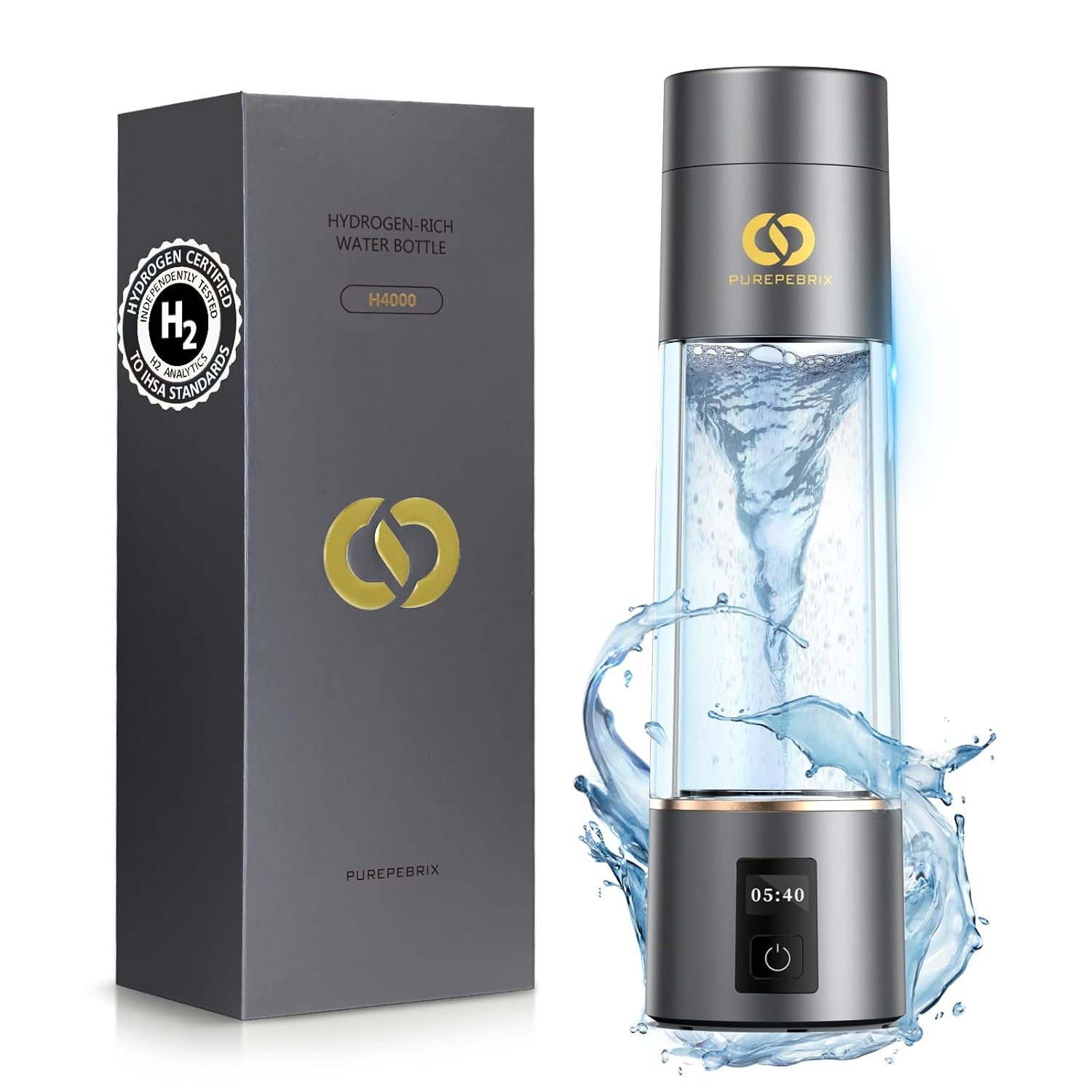 Hydrogen Water Bottle Generator 丨6360 PPB PUREPEBRIX® - PUREPEBRIX