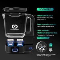 PUREPEBRIX S2 hydrogen water ionizer pitcher 72oz - detail view