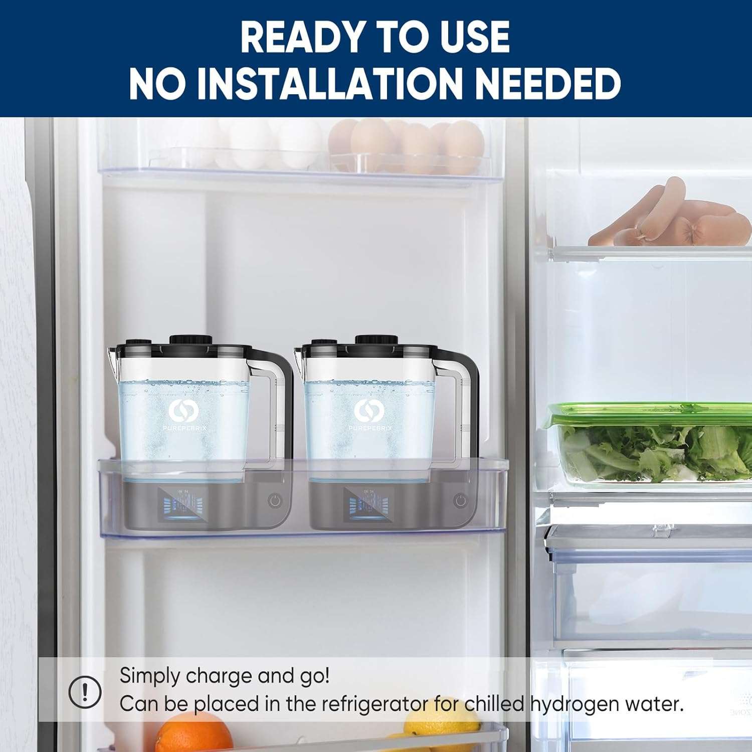 72 Ounces Hydrogen Water Ionizer Pitcher Generator Machine丨3000 PPB PUREPEBRIX® - PUREPEBRIX
