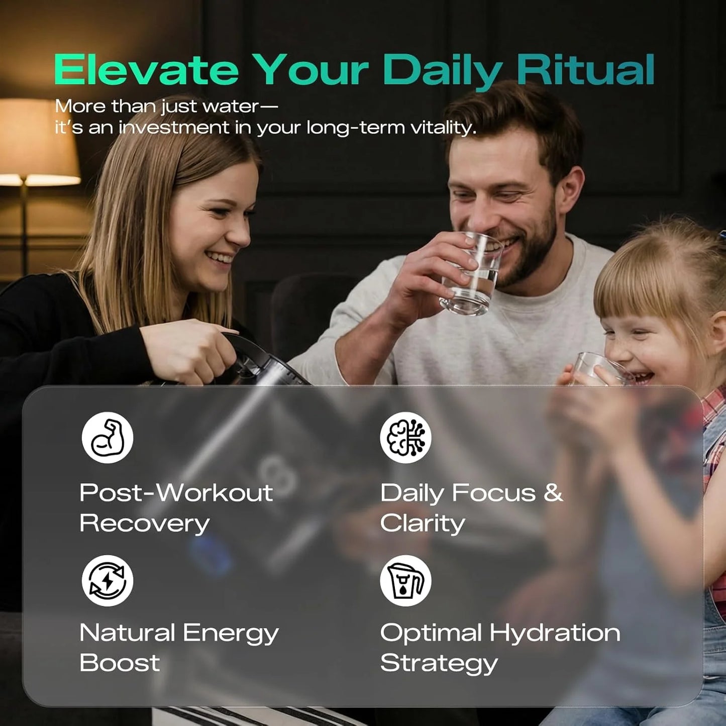 PUREPEBRIX S2 hydrogen water ionizer pitcher 72oz - in use