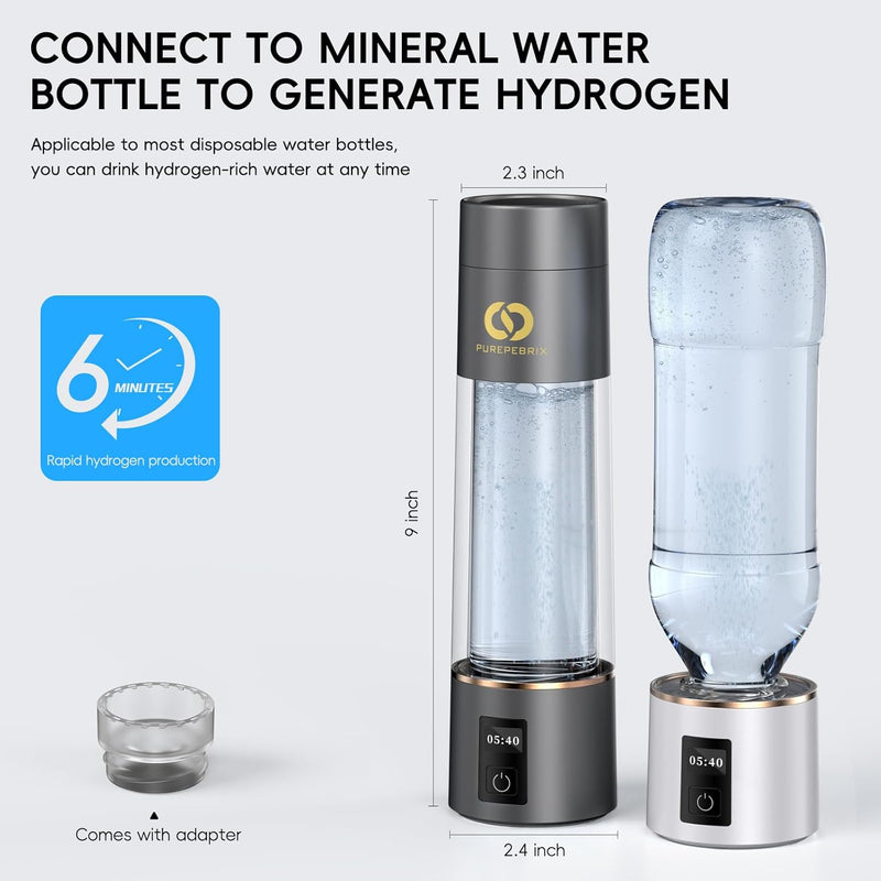 Hydrogen Water Bottle Generator 丨6360 PPB PUREPEBRIX®