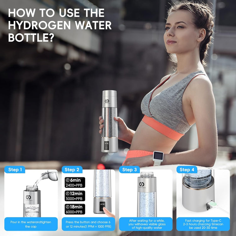Hydrogen Water Bottle Generator丨6360 PPB PUREPEBRIX®