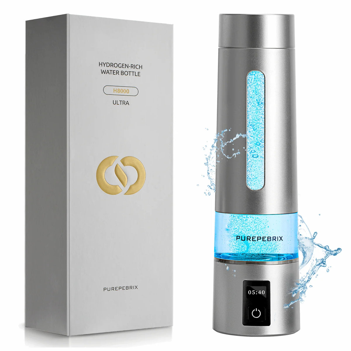 PUREPEBRIX H8000 Hydrogen Water Bottle PUREPEBRIX H8000 Hydrogen Water Bottle