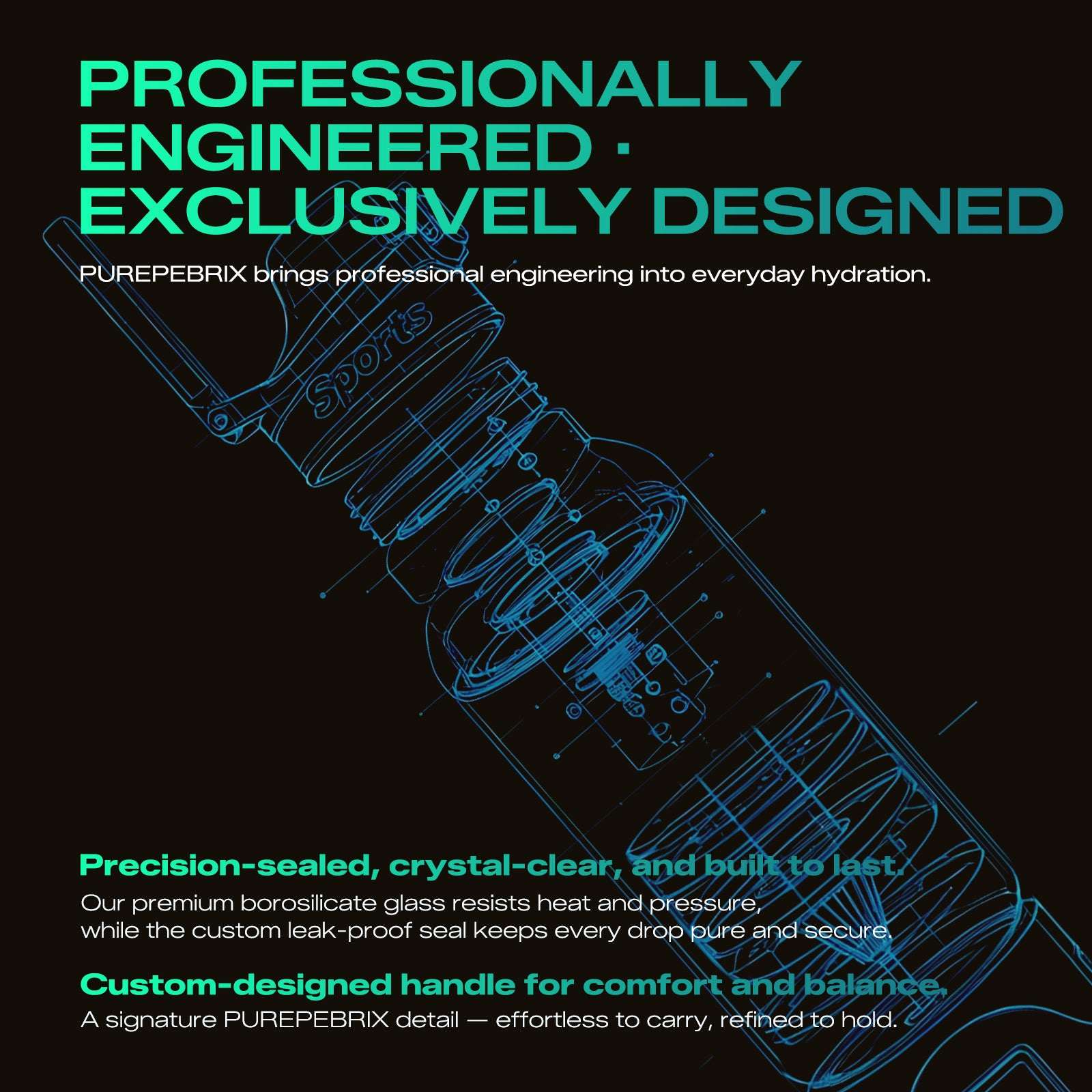 Glass Hydrogen Water Bottle Generator X100