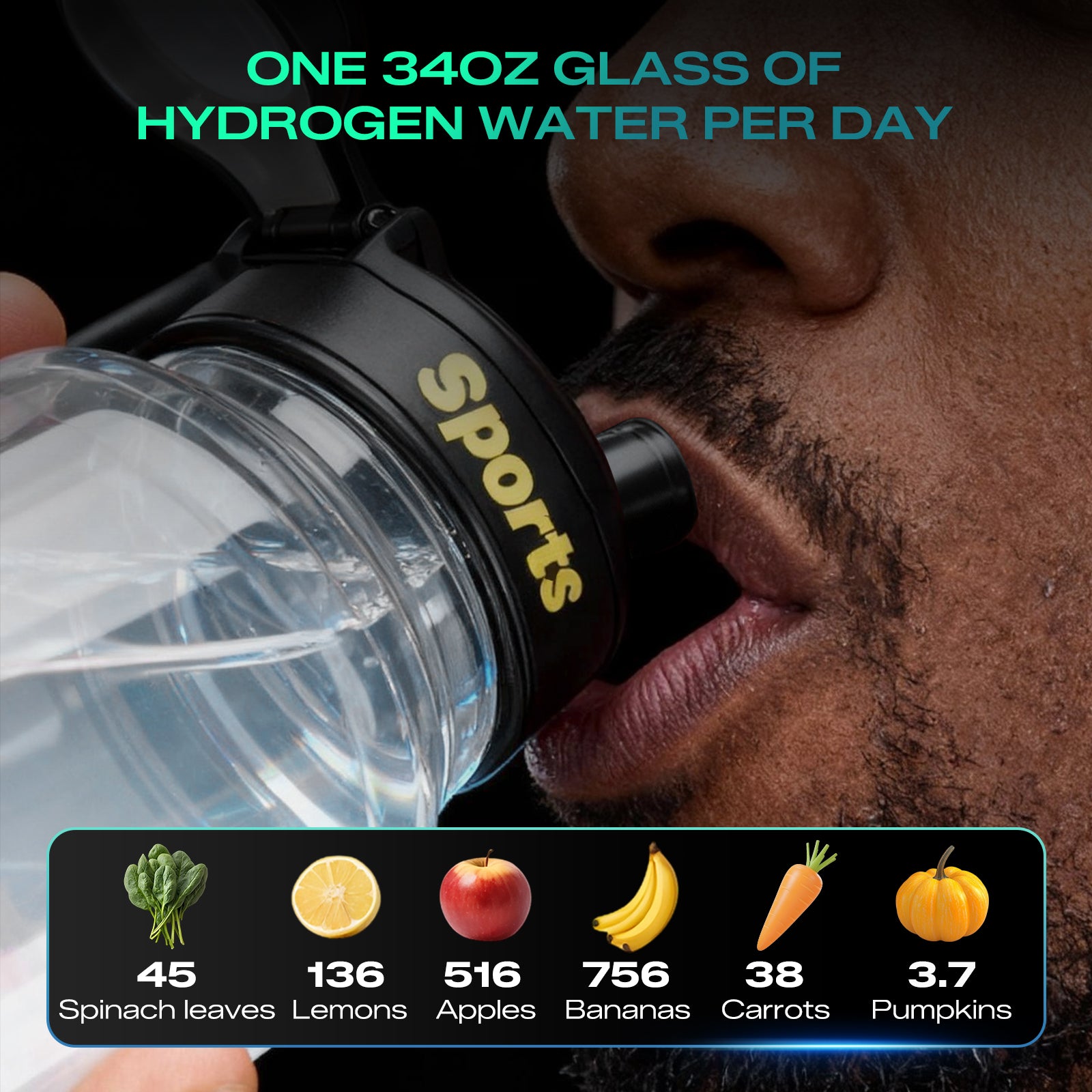Glass Hydrogen Water Bottle Generator X100
